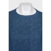 Blue T-shirt with perforations