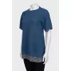 Blue T-shirt with perforations