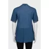Blue T-shirt with perforations
