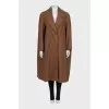 Brown wool coat with buttons