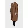 Brown wool coat with buttons