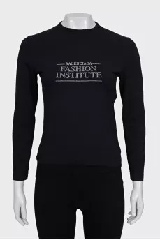 Black long sleeve with rhinestones