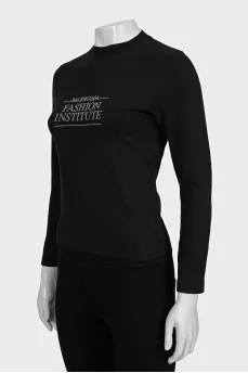 Black long sleeve with rhinestones
