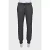 Men's quilted wool trousers