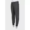 Men's quilted wool trousers