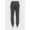 Men's quilted wool trousers