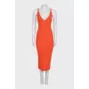 Orange strappy dress