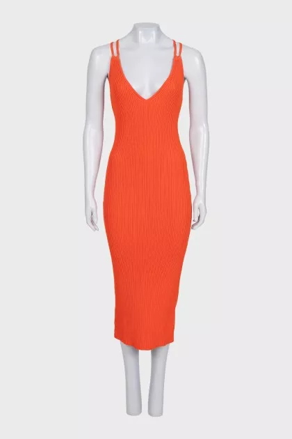 Orange strappy dress