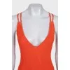 Orange strappy dress
