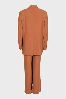 Orange suit with straight trousers