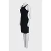 Black fitted sleeveless dress