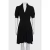 Black V-neck dress