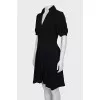 Black V-neck dress