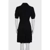 Black V-neck dress