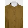 Straight-cut shirt with elongated elements
