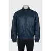 Men's blue jacket with hidden hood