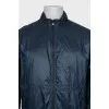 Men's blue jacket with hidden hood
