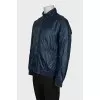 Men's blue jacket with hidden hood
