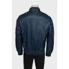 Men's blue jacket with hidden hood