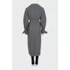 Gray wool coat with a belt