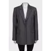 Straight-cut wool jacket with a button