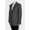Straight-cut wool jacket with a button