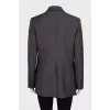 Straight-cut wool jacket with a button