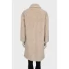 Beige teddy coat
