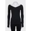 Black pullover with tag