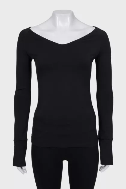 Black pullover with tag