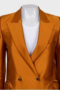 Double-breasted jacket with accent pockets