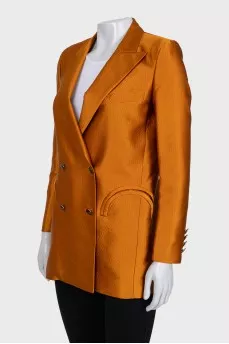 Double-breasted jacket with accent pockets
