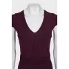 Fitted dress with short sleeves
