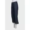 Wide-leg jeans with buttons and cuffs