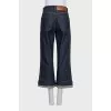 Wide-leg jeans with buttons and cuffs