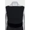 Fitted black dress with a zipper