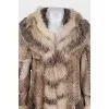 Long sheepskin coat with fur