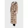 Long sheepskin coat with fur
