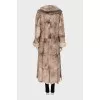 Long sheepskin coat with fur