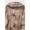 Long sheepskin coat with fur