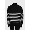 Wool sweater with brand logo