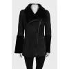 Fitted lambskin coat