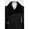 Fitted lambskin coat