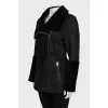 Fitted lambskin coat