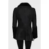 Fitted lambskin coat
