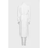White silk dress