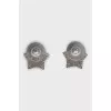 Silver star-shaped earrings