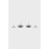 Silver star-shaped earrings