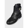 Black Wonderland leather boots