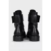 Black Wonderland leather boots